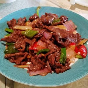 Menu beef in oyster sauce