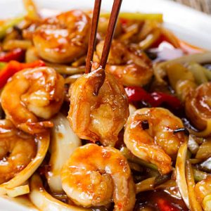 Home prawns in szechuan sauce 🌶️